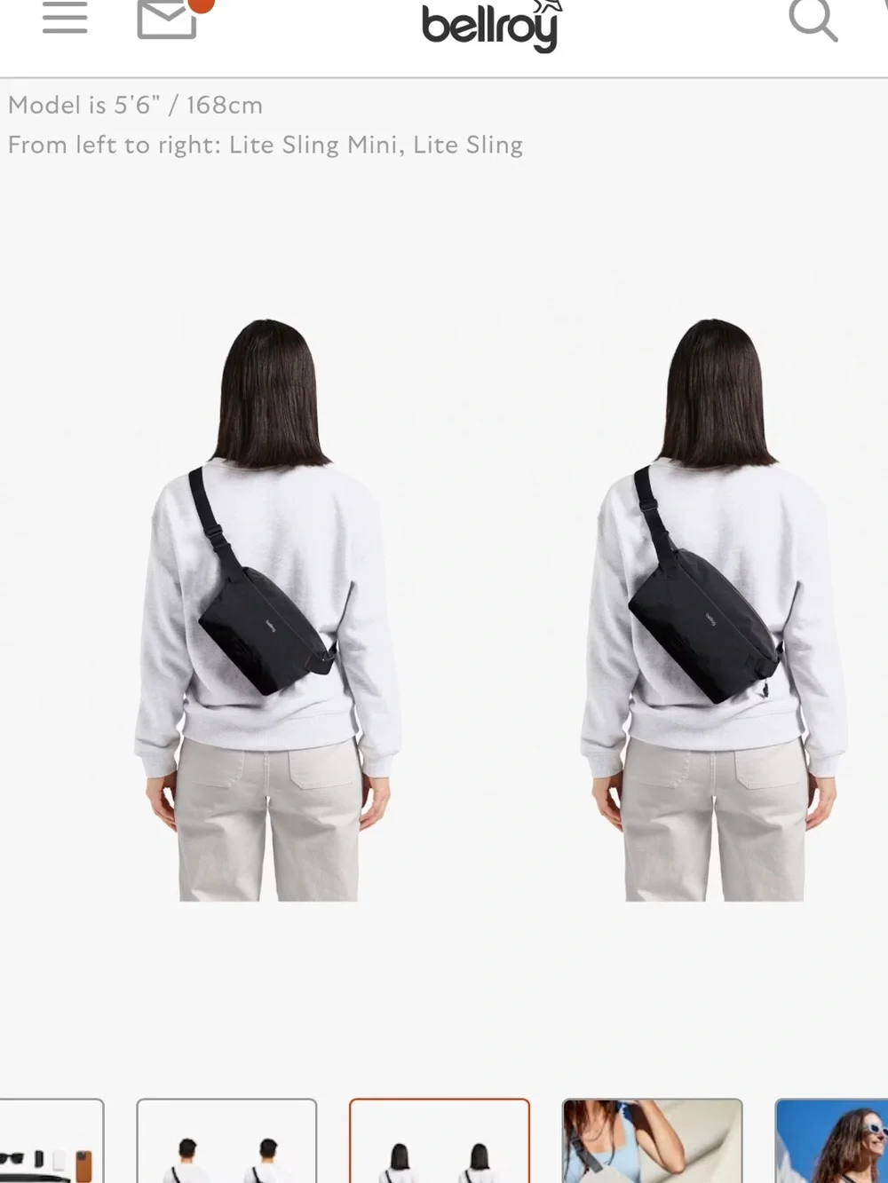 Bellroy Black lite sling mini - 4L